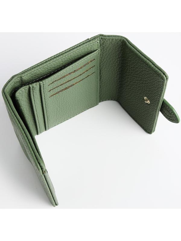 Кошелёк на кнопке, цвет зелёный