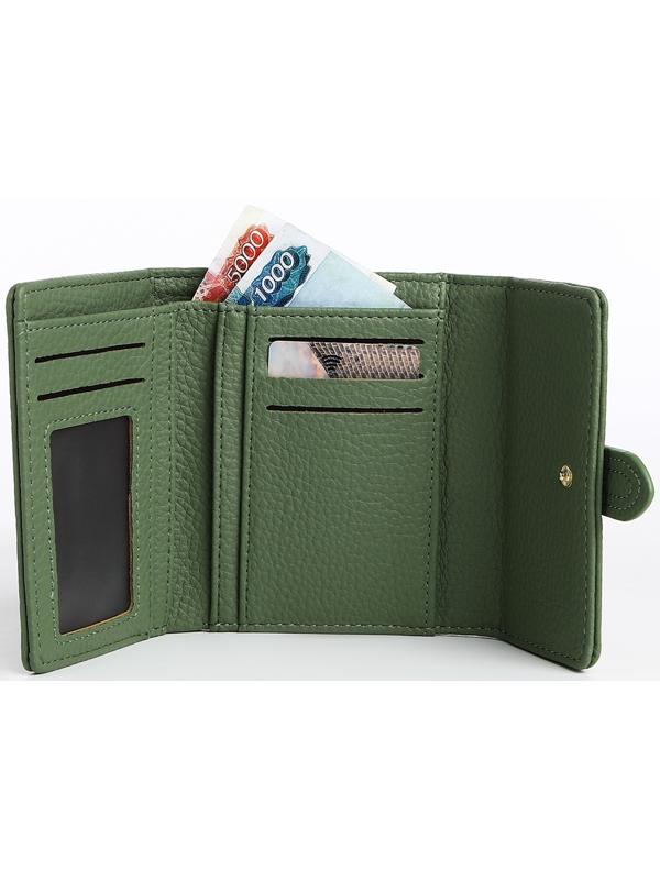 Кошелёк на кнопке, цвет зелёный