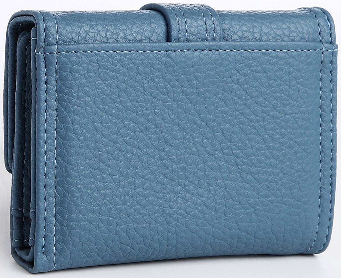 Кошелёк на кнопке, цвет голубой