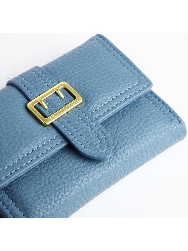 Кошелёк на кнопке, цвет голубой