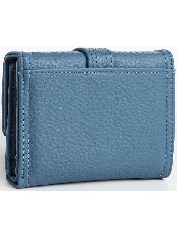 Кошелёк на кнопке, цвет голубой