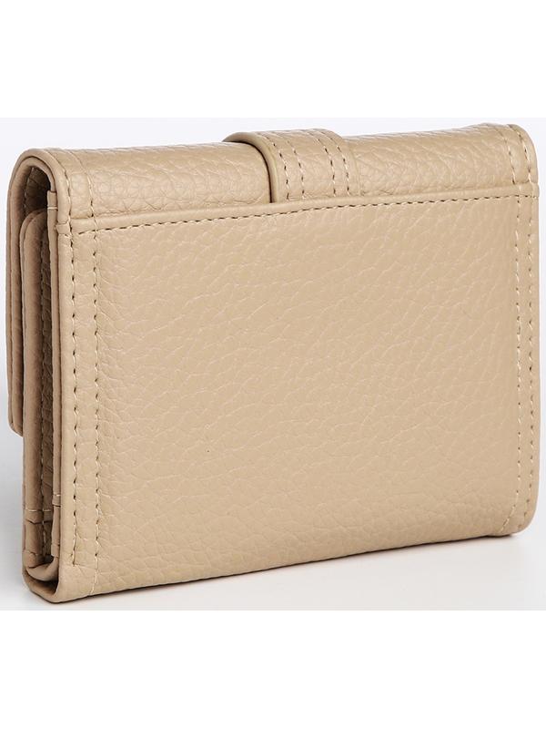 Кошелёк на кнопке, цвет бежевый