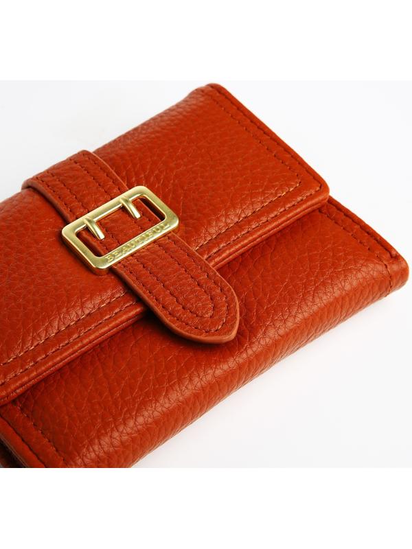 Кошелёк на кнопке, цвет рыжий