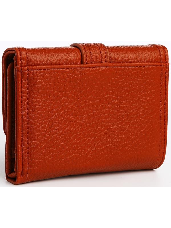 Кошелёк на кнопке, цвет рыжий