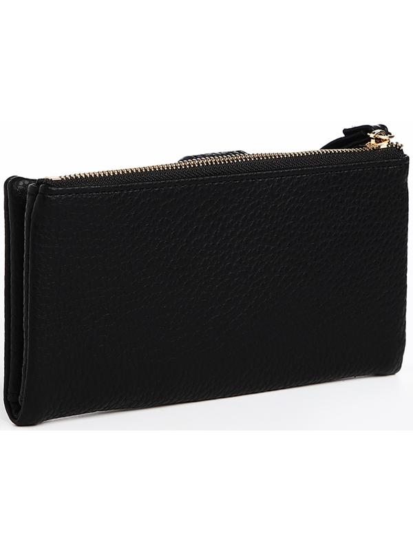 Кошелёк на кнопке, цвет чёрный