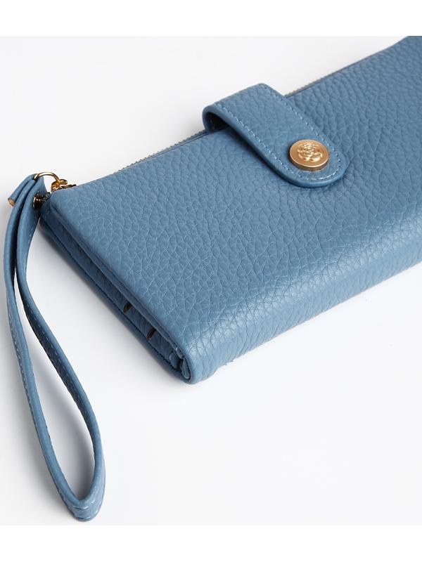 Кошелёк на кнопке, цвет голубой