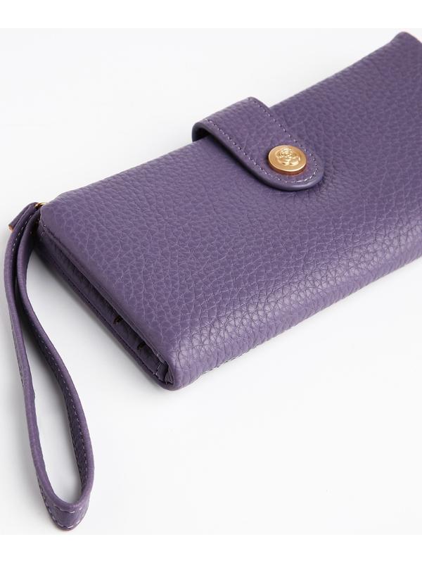 Кошелёк на кнопке, цвет фиолетовый