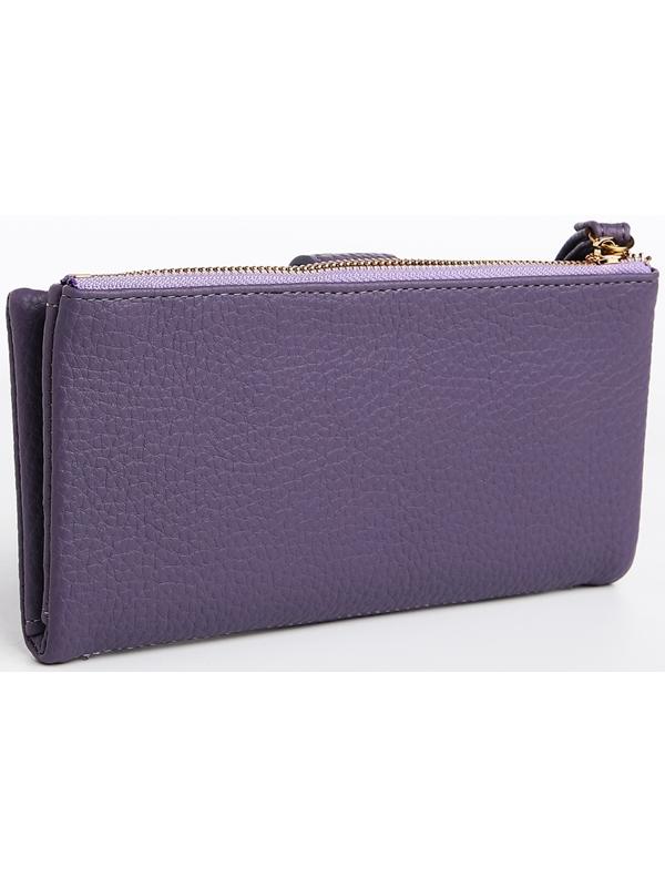 Кошелёк на кнопке, цвет фиолетовый