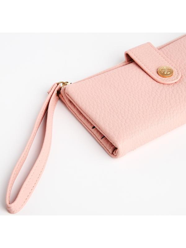 Кошелёк на кнопке, цвет розовый