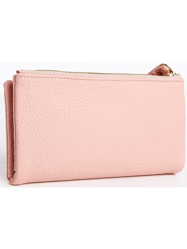 Кошелёк на кнопке, цвет розовый