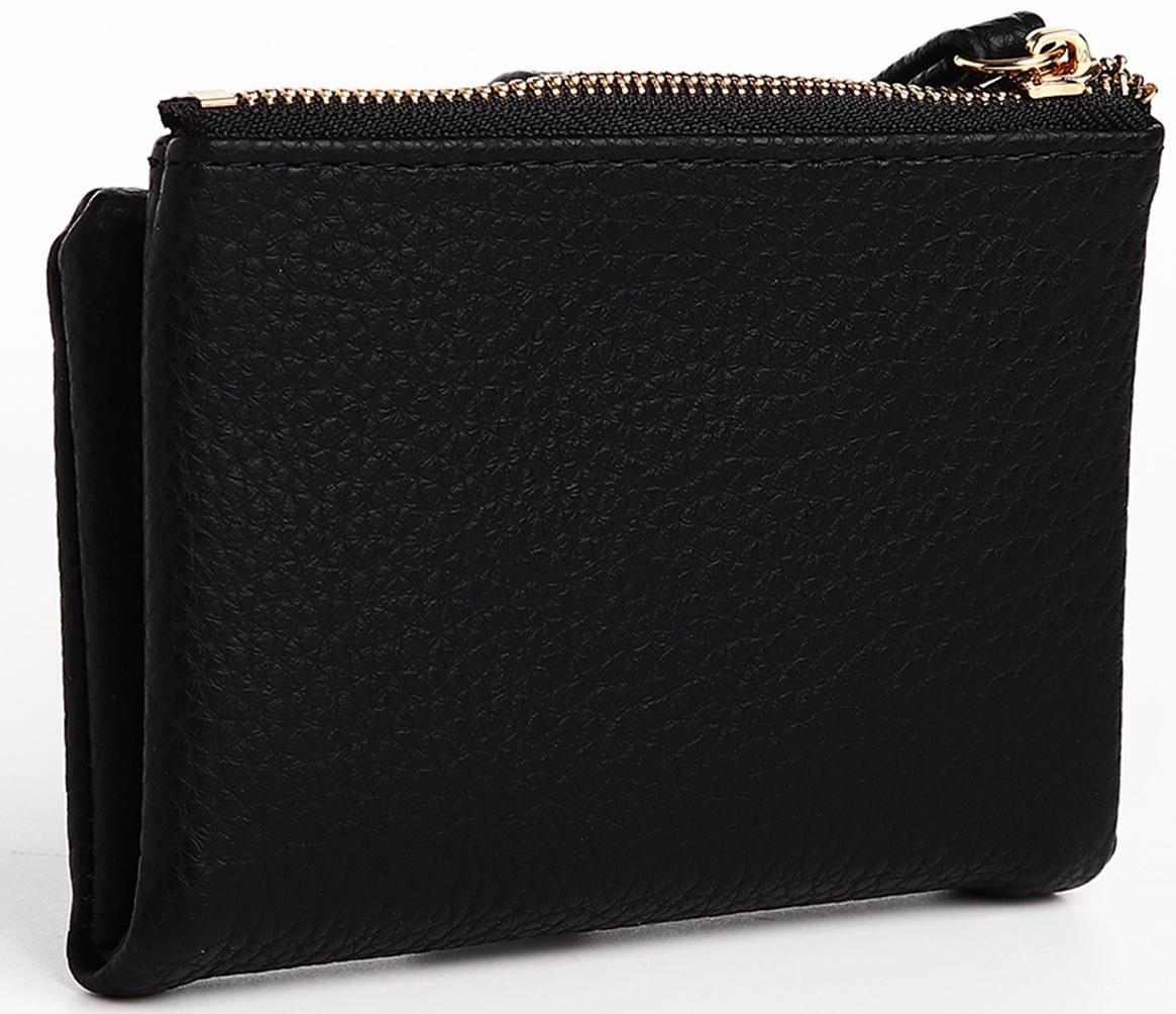 Кошелёк на кнопке, цвет чёрный