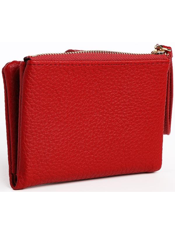 Кошелёк на кнопке, цвет красный