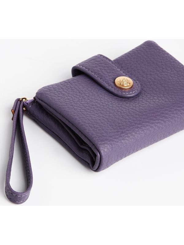 Кошелёк на кнопке, цвет фиолетовый