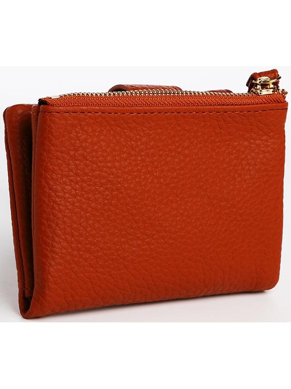 Кошелёк на кнопке, цвет рыжий