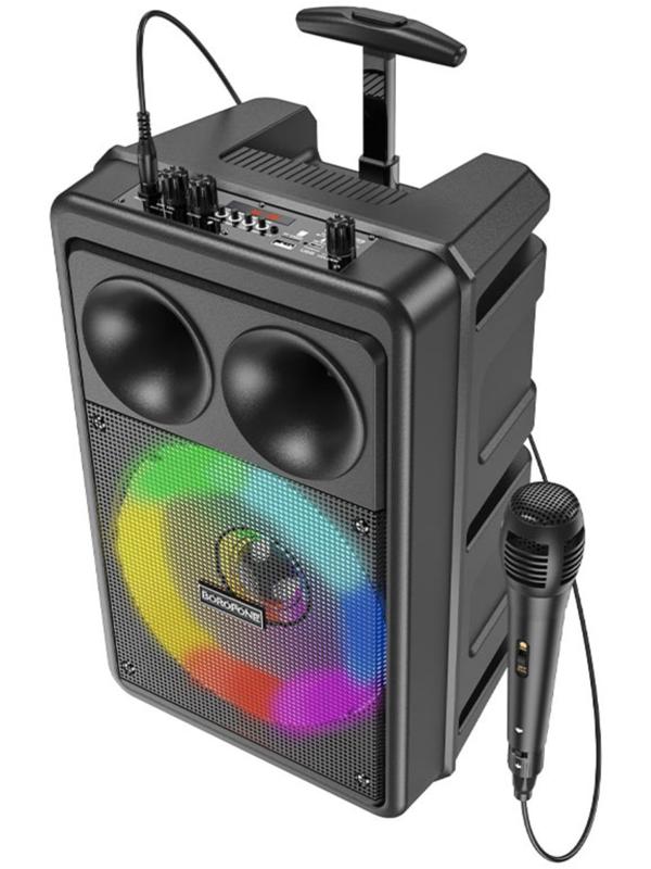 Портативная колонка Borofone модель BP9, 10 Вт, 2200 мАч, BT5.0, TWS, TF card, USB, AUX, FM-радио, ч