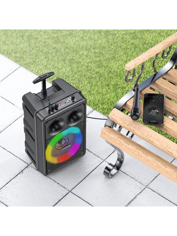 Портативная колонка Borofone модель BP9, 10 Вт, 2200 мАч, BT5.0, TWS, TF card, USB, AUX, FM-радио, ч