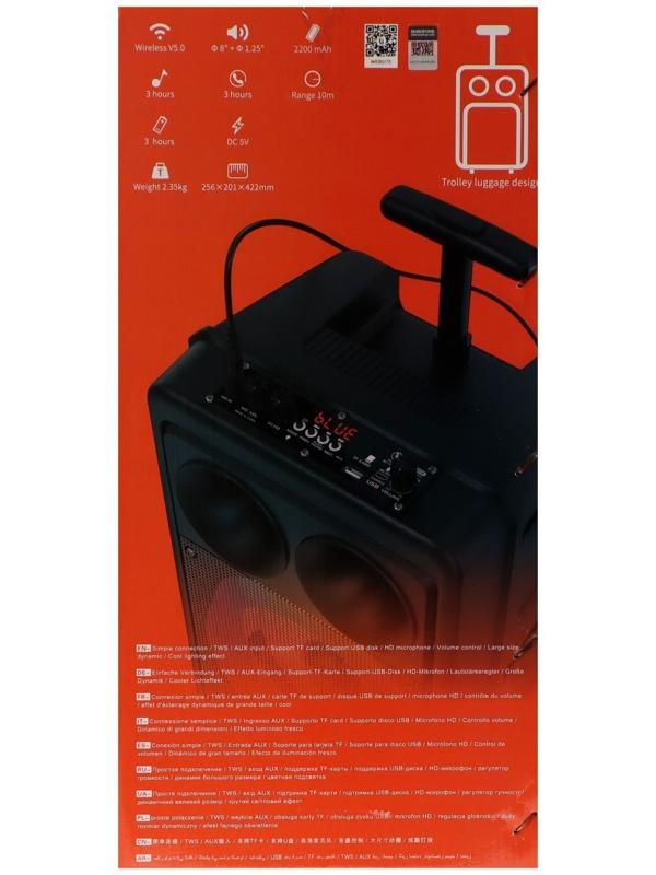 Портативная колонка Borofone модель BP9, 10 Вт, 2200 мАч, BT5.0, TWS, TF card, USB, AUX, FM-радио, ч