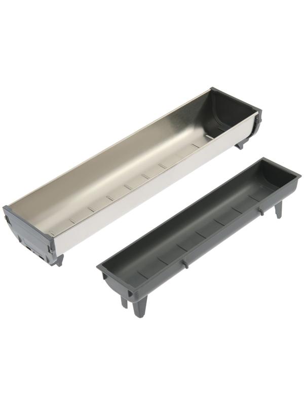 Поддон из нержавеющей стали 280х422х65 мм