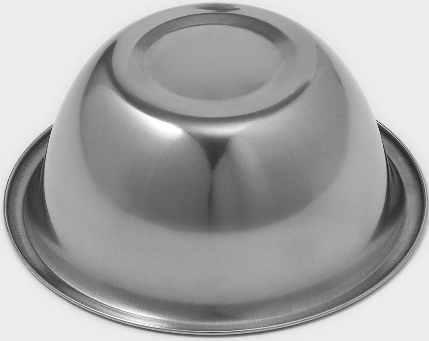 Миска из нержавеющей стали Доляна, 500 мл, d=14 см, толщина 0,3 мм, цвет хромированный