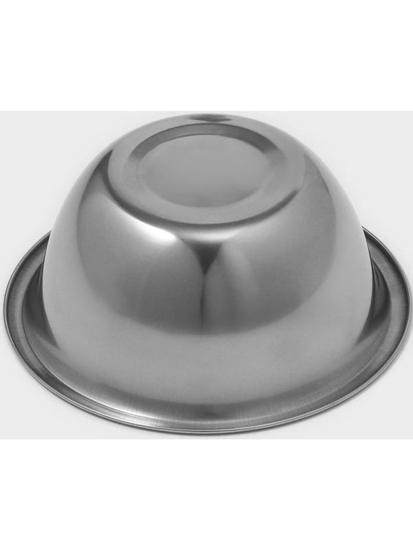 Миска из нержавеющей стали Доляна, 500 мл, d=14 см, толщина 0,3 мм, цвет хромированный