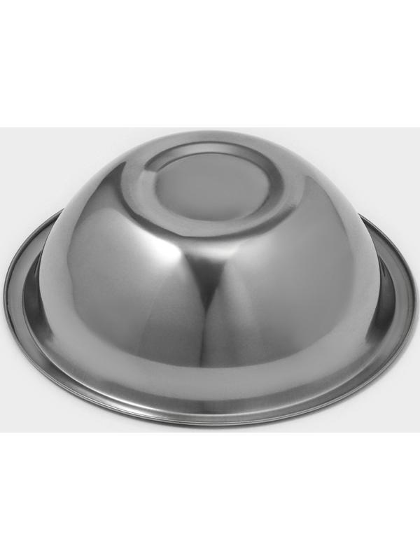 Миска из нержавеющей стали Доляна, 650 мл, d=16,5 см, толщина 0,3 мм, цвет хромированный