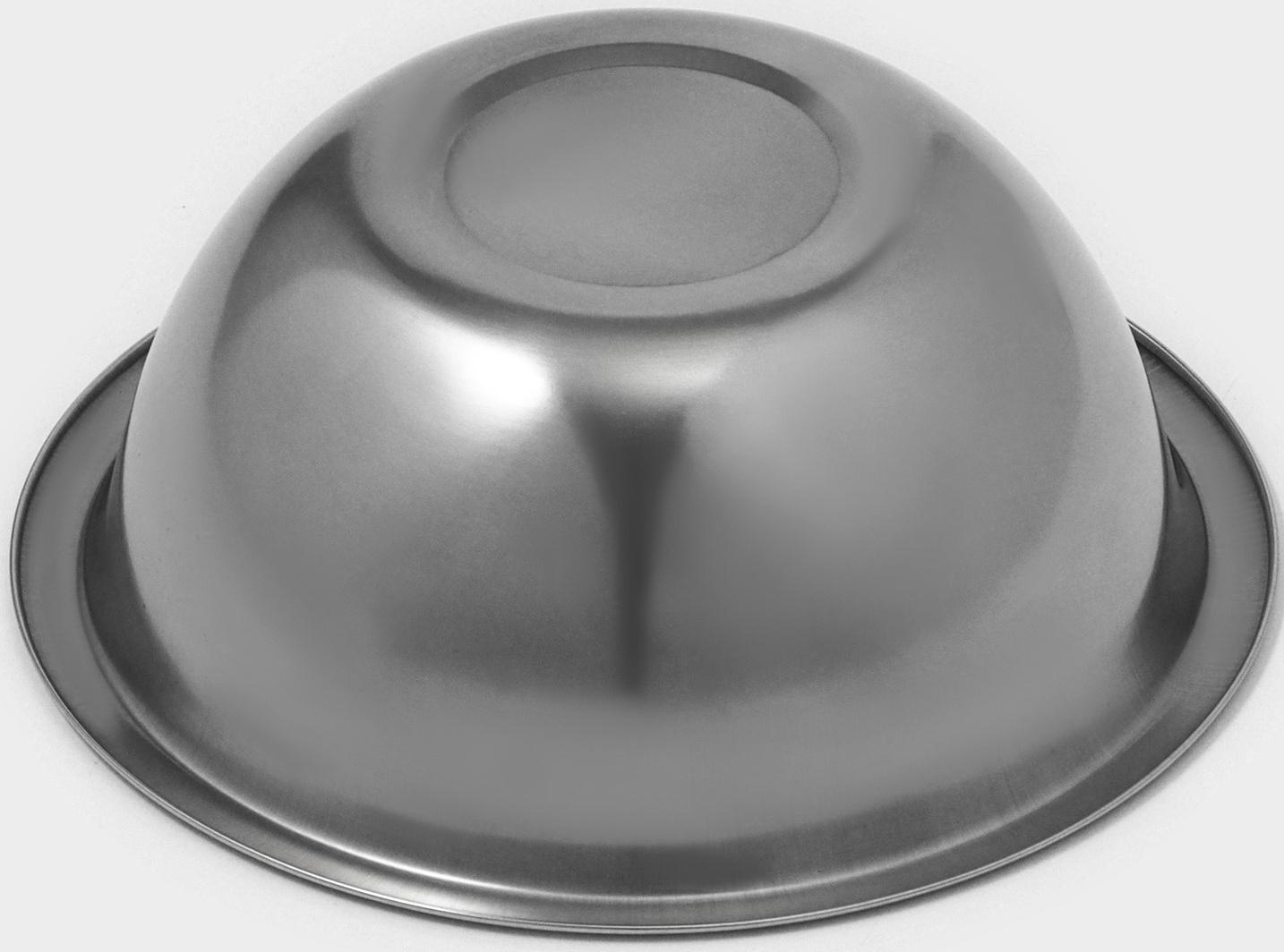 Миска из нержавеющей стали Доляна, 1 л, d=18 см, толщина 0,3 мм, цвет хромированный