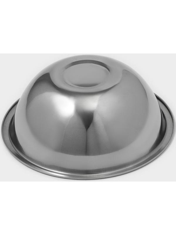 Миска из нержавеющей стали Доляна, 1,4 л, d=20,5 см, толщина 0,3 мм, цвет хромированный