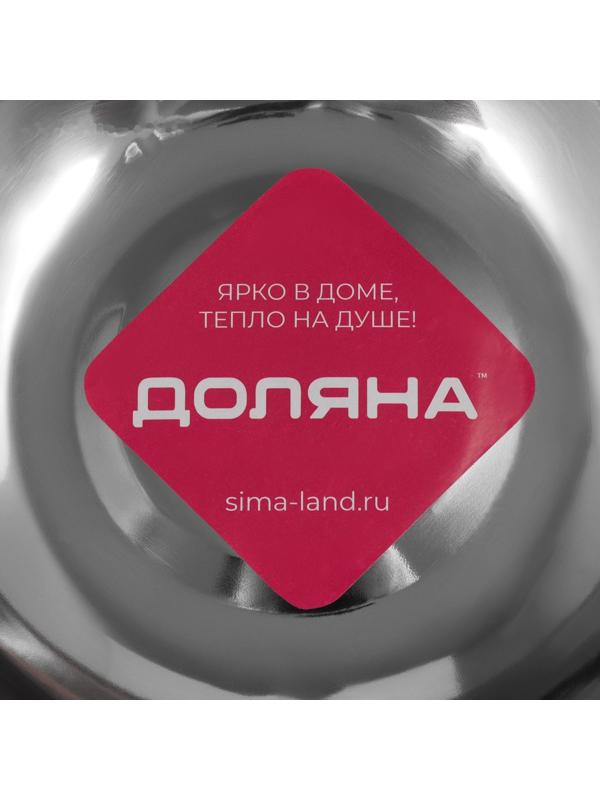 Миска из нержавеющей стали Доляна, 2,4 л, d=24 см, толщина 0,3 мм, цвет хромированный