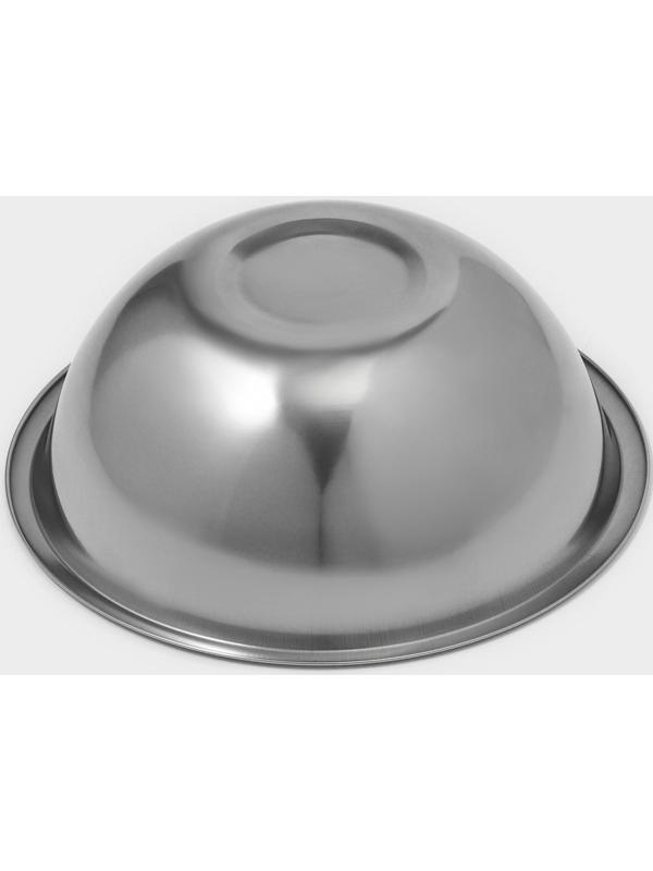 Миска из нержавеющей стали Доляна, 2,4 л, d=24 см, толщина 0,3 мм, цвет хромированный