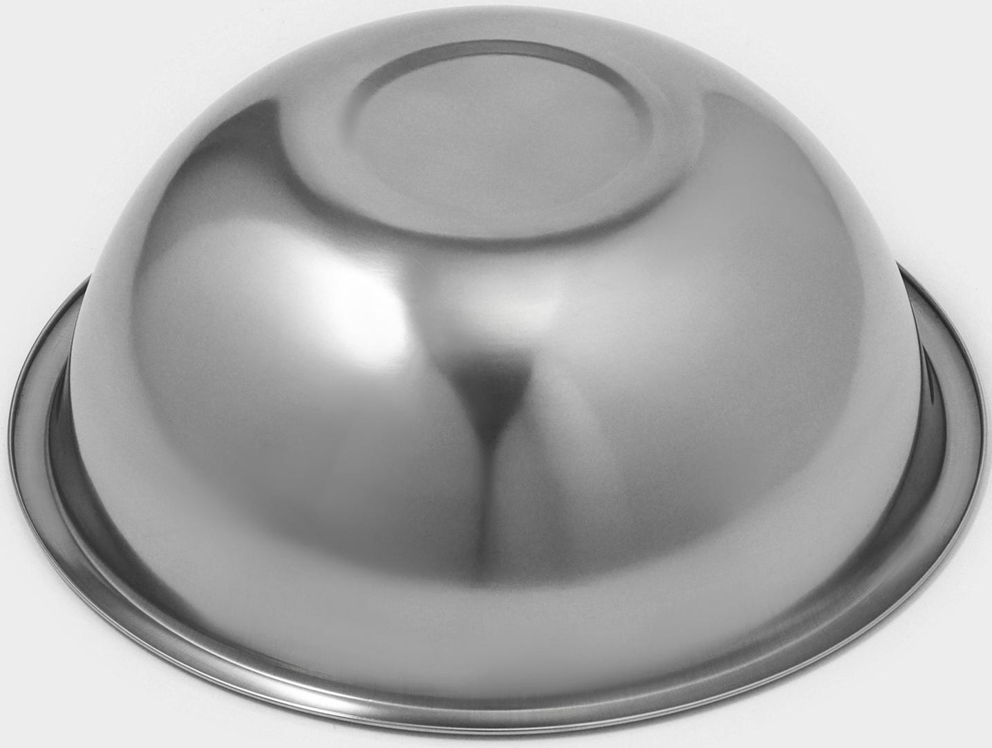 Миска из нержавеющей стали Доляна, 3,2 л, d=26 см, толщина 0,3 мм, цвет хромированный