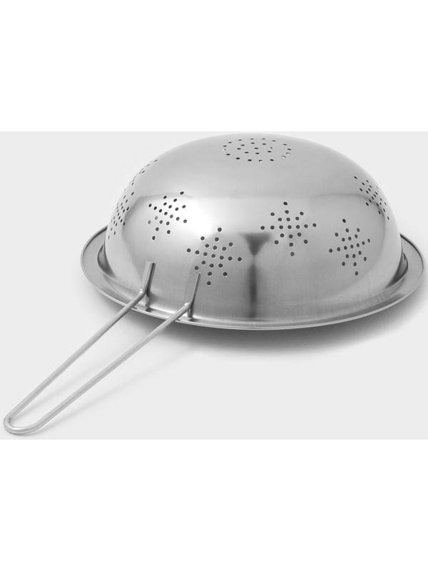 Дуршлаг из нержавеющей стали Доляна, 2,5 л, d=20 см, толщина 0,3 мм, длинная ручка