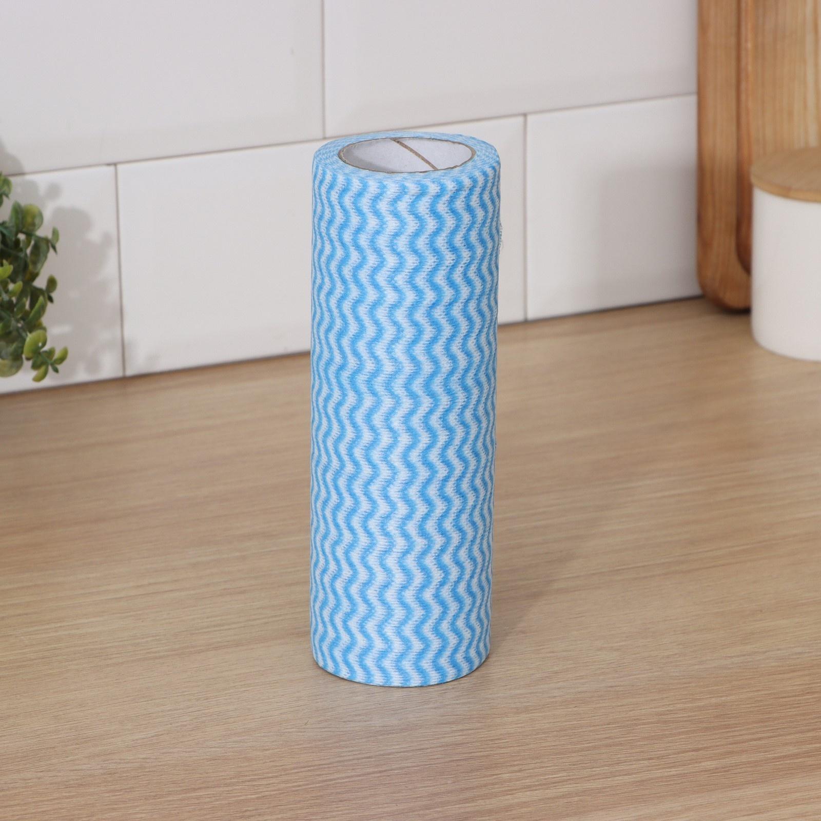 Салфетки в рулоне универсальные, вискоза+полиэстер, 40+5 шт, 20×20 см, цвет голубой