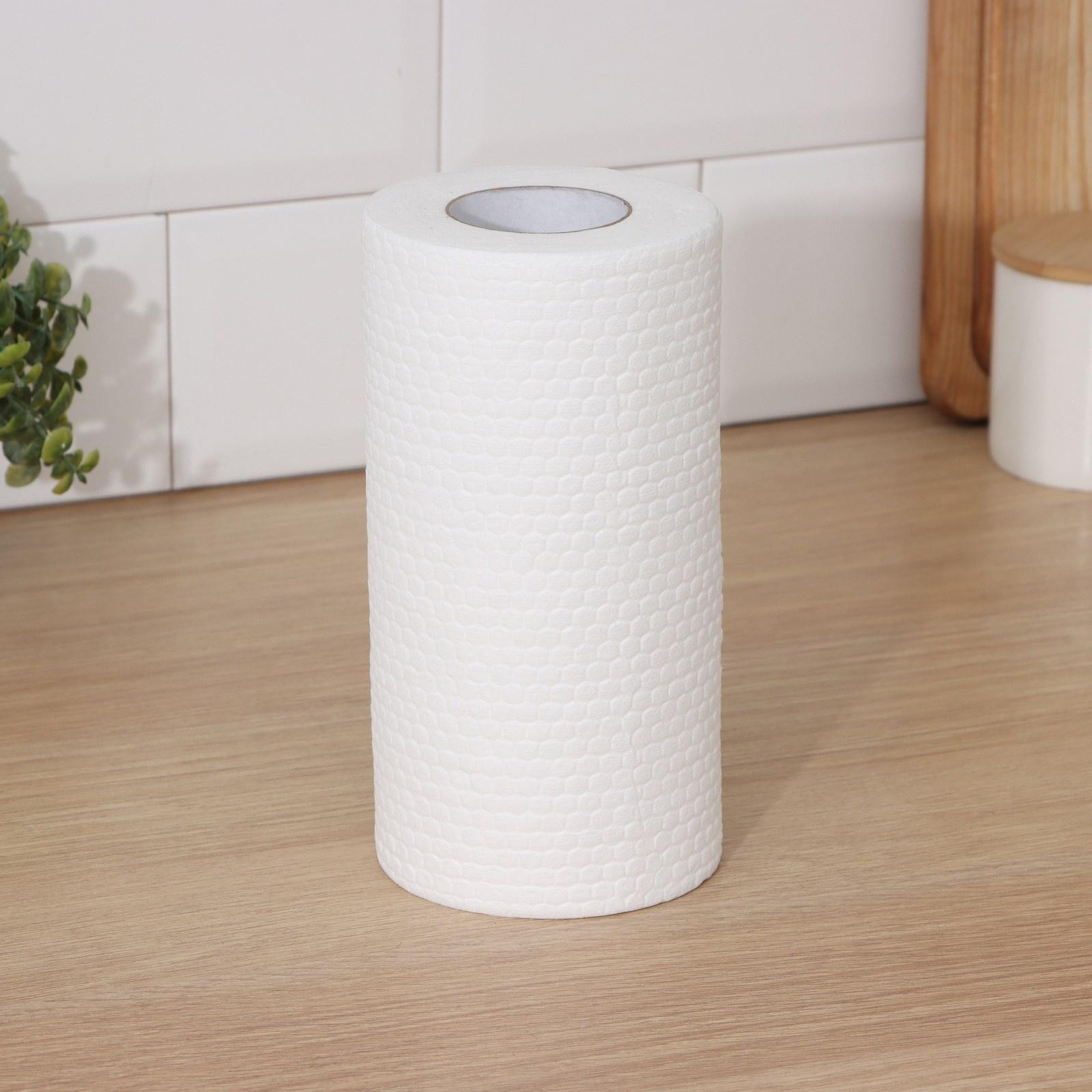 Салфетки в рулоне универсальные, целюлоза+полиэстер,100 шт, 20×25 см, цвет белый