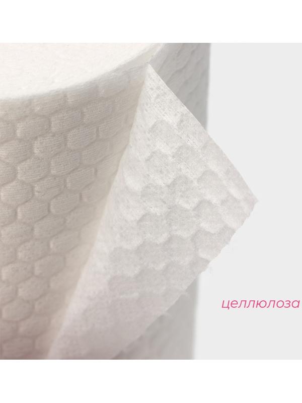 Набор: салфетки в рулоне универсальные, целюлоза+полиэстер, 50 шт, 25×25 см + держатель, цвет белый