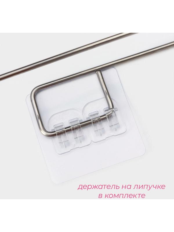 Набор: салфетки в рулоне универсальные,вискоза+полиэстер, 100 шт, 20×20 см + держатель, цвет голубой