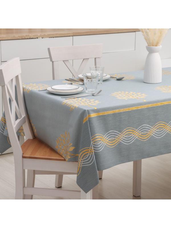 Клеёнка на стол на тканевой основе «Золотой блик», рулон 20 метров, ширина 137 см, толщина 0,2 мм