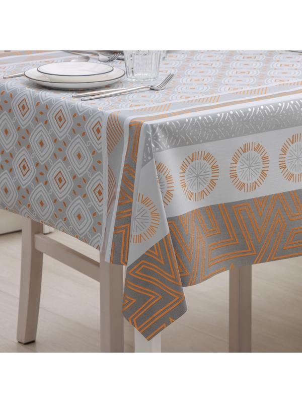 Клеёнка на стол на тканевой основе «Узор», рулон 20 метров, ширина 137 см, толщина 0,2 мм