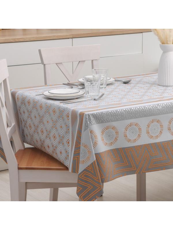 Клеёнка на стол на тканевой основе «Узор», рулон 20 метров, ширина 137 см, толщина 0,2 мм