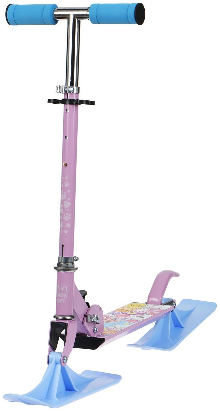 Самокат-снегокат 2 в 1 Snow Cat, колёса 120 мм