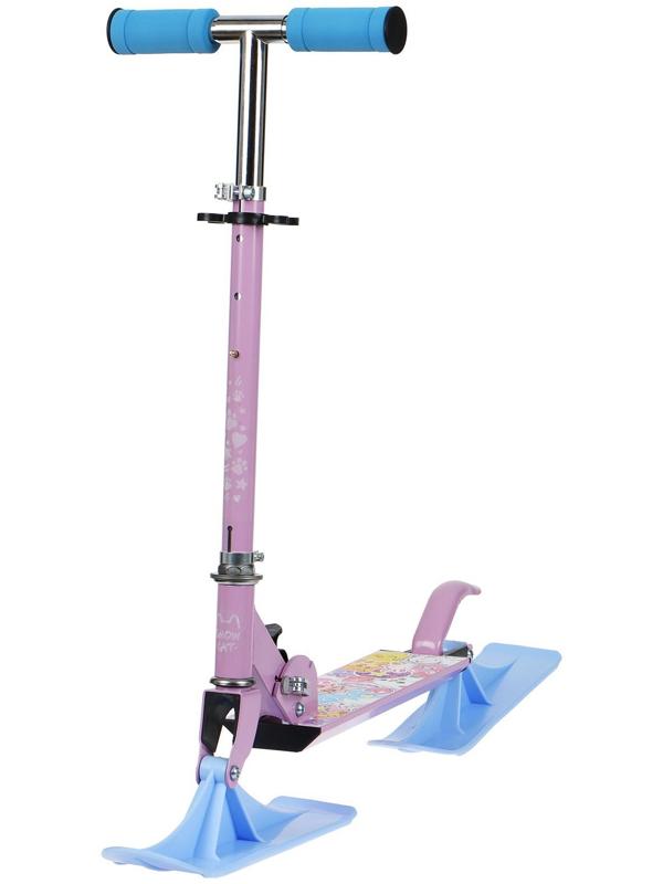 Самокат-снегокат 2 в 1 Snow Cat, колёса 120 мм