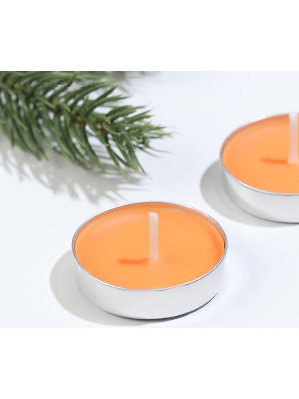 Набор свечей чайных ароматических, 6 шт, апельсин