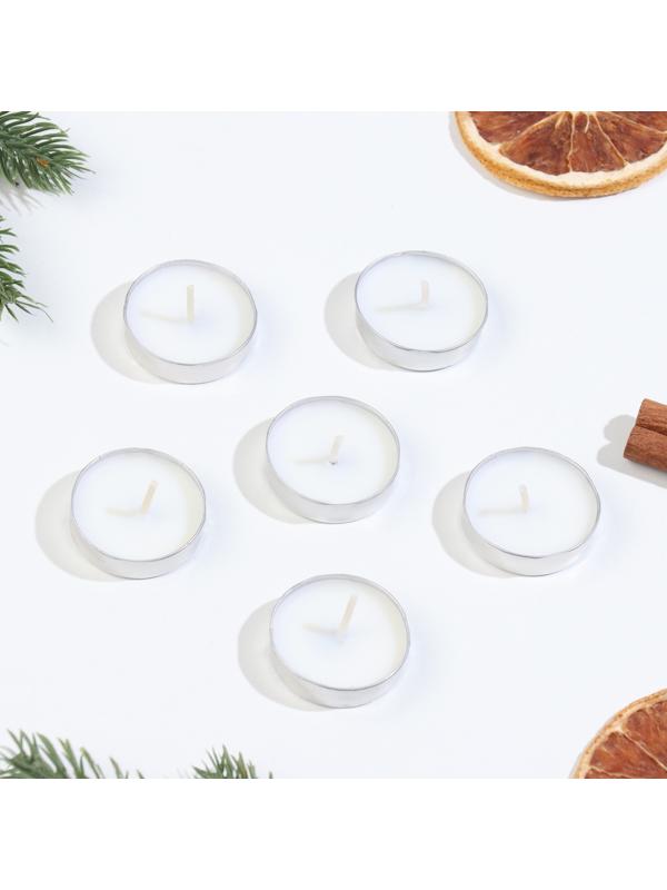 Набор свечей чайных ароматических, 6 шт, ваниль, Новый год