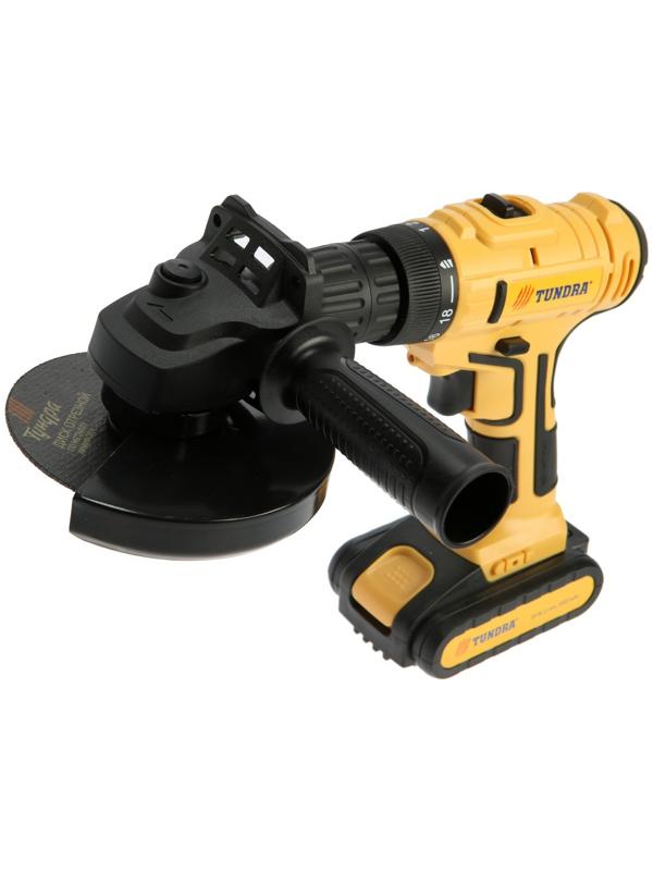 Насадка для дрели ТУНДРА, угловая шлифмашина, 125 мм, трехгранный хвостовик