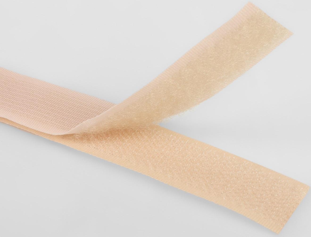 Липучка, 20 мм × 25 ± 1 м, цвет бежевый