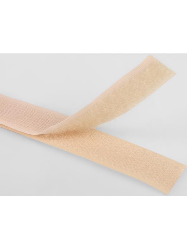 Липучка, 20 мм × 25 ± 1 м, цвет бежевый