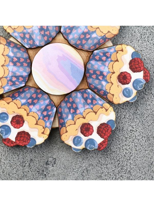 Подставка под горячее «Кекс», 12 см, можжевельник