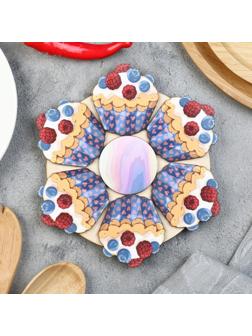 Подставка под горячее «Кекс», 20 см, можжевельник