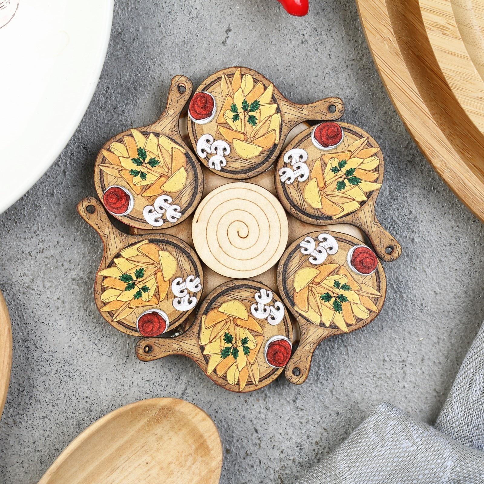 Подставка под горячее «Сковородка», 12 см, можжевельник