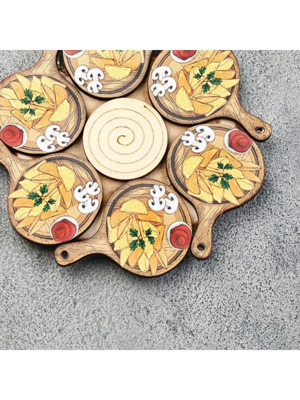 Подставка под горячее «Сковородка», 12 см, можжевельник