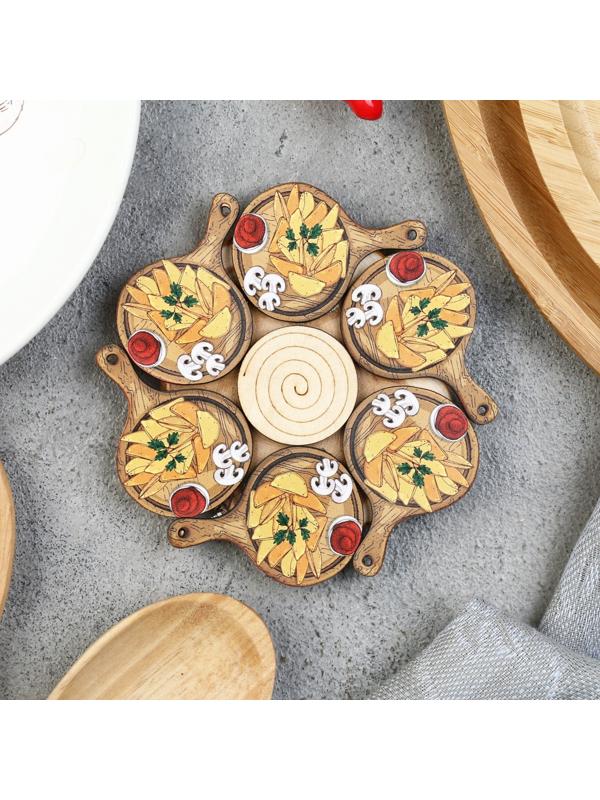 Подставка под горячее «Сковородка», 12 см, можжевельник